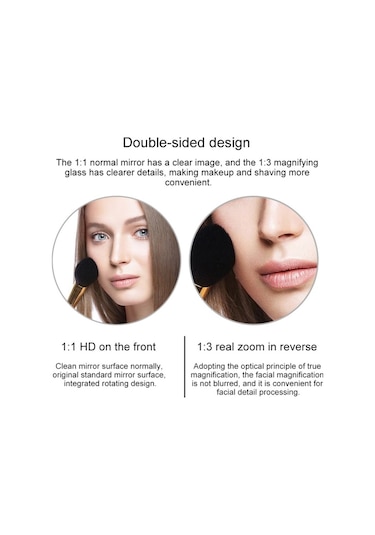 Cbtx Duvara Monte Katlanır Çift Taraflı Makyaj Aynası Bronz