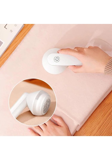 Elektrikli Tüy Alma Makinesi, Usb Şarjlı, Kazak Tıraş Makinesi Beyaz