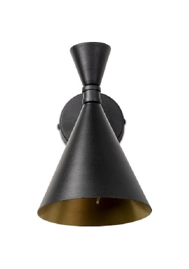 Riolight Retro 1,rustik,vintage Siyah İçi Gold 1xe27 Duylu Tekli Siyah