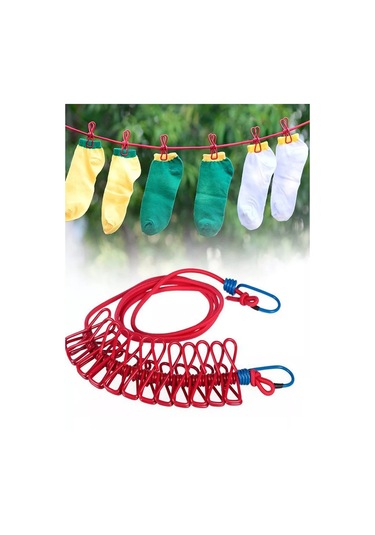 Morabi Dış Mekan Çamaşır İpi Mandallı 234782501 Beyaz