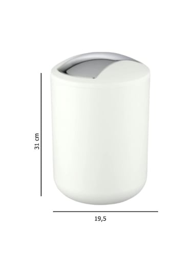 Çöp Kovası Beyaz Brasil Model 18 X 15 - 31 X 19,5 Beyaz