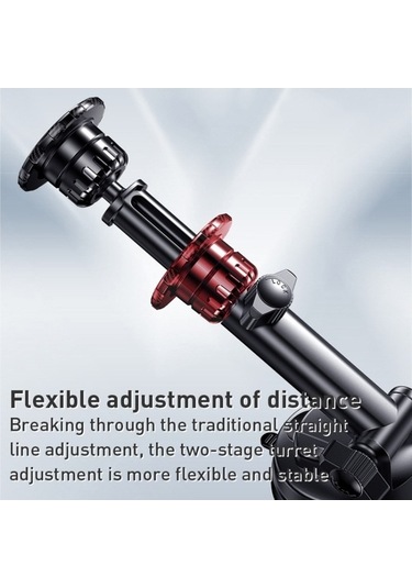 Wondernest Yesido C160 Vantuz Teleskopik Çubuk Manyetik Araç Telefon Tutucu Siyah Siyah