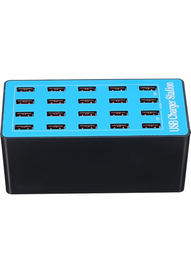 Maiyame 20 Portlu Usb Şarj Aleti 5v20a Akıllı Telefon Tablet Hızlı Şarj, Evrensel Uyumlu, Aşırı Yük/koruma, Soğutma Fanlı, Led Göstergeli