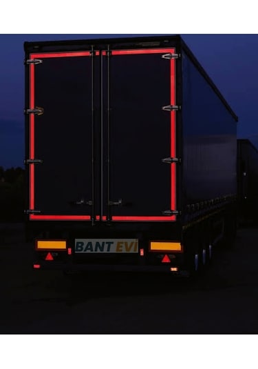 Reflektör Bant Kırmızı 5CMx5M Reflektif Bant Kırmızı İkaz Bandı