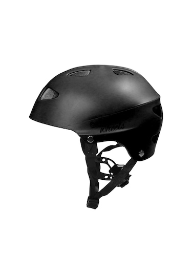 Siyah Çocuk Kaskı Spor Koruyucu Kask Kaykay Bisiklet Scooter Paten Ekipmanı Siyah