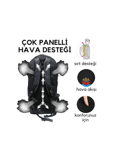 Baggor Siyah 90 L Outdoor Sırt Çantası Siyah
