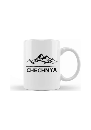 Chechnya Chechnya Chechen Kupa Bardak Porselen Karışık