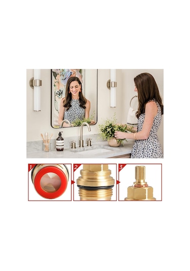 Mutfak Musluk Kartuşu Değiştirme Grohe 45882000 Valf Parçaları, Dayanıklılık Pirinç İle Uyumlu Altın