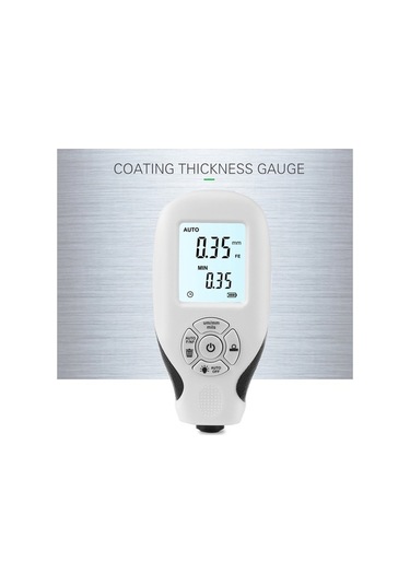 Moly Abs Malzeme Beyaz Cila Kalınlık Ölçer 0-2000μm Lcd Ekran 3%+1μm Hassasiyet