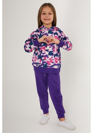 Rolypoly Stars Mor Kız Çocuk Eşofman Takımı Mor