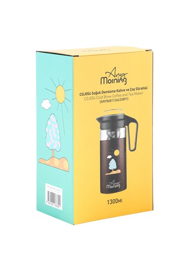 Any Morning CGJ054 Soğuk Demleme Kahve ve Çay Sürahisi 1300 ML Siyah