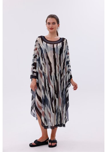 Tarzını Seç Kimono Pareo - Tesettür Pareo - Bodrum Model 240x135 Cm Çok Renkli