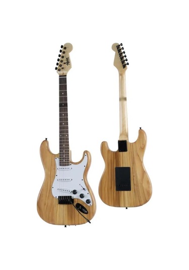 Midex Rph-320wd Ahşap Renk Strat Kasa Sss Elektro Gitar Seti