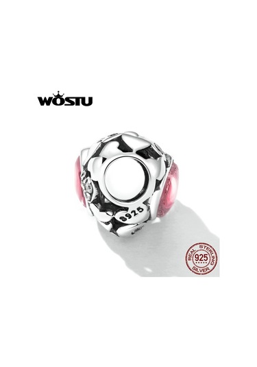 Wostu 925 Ayar Gümüş Yaratıcı Hollow Kalpler Charm Boncuklu Sarkık Kadın Fit Dıy Bilezik Bileklik Takı Hediyeler, Maden Ayarı: 925 Ayar