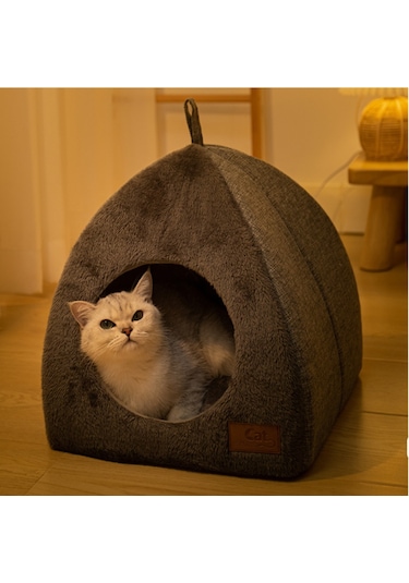 Geeroyoo Üçgen Kedi Yatağı Sıcak Kalın