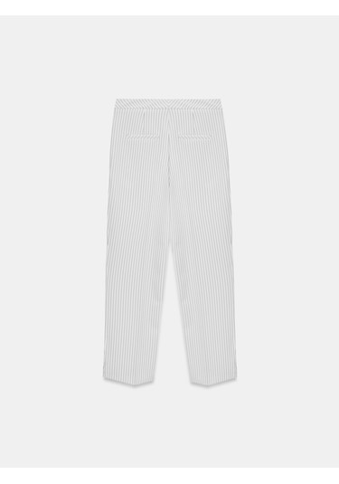 Dilvin 72660 Yırtmaçlı Paça Pantolon-beyaz Beyaz