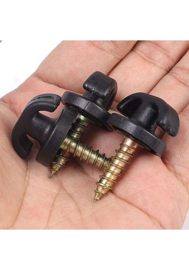 Lemestar Araç Bagaj Kancası - 4'lü Set, Evrensel Bagaj Filesi İçin, Sessiz Ve Güvenli Sürüş Sağlar 38x25mm