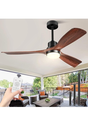 132 Cm Tavan Vantilatörü Ve Led Aydınlatma,sessiz Dc Motor, Uzaktan Kumanda