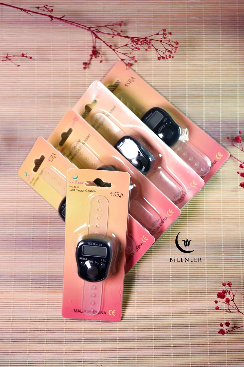 Led Işıklı Zikirmatik 5 Adet Siyah