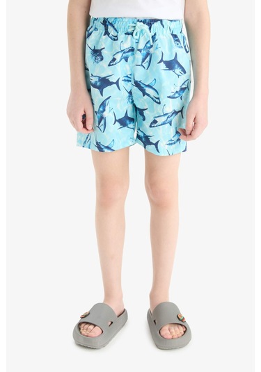 DeFacto Erkek Çocuk Köpek Balığı Desenli Deniz Şortu E7510A825HSTR230 DeFacto Erkek Çocuk Köpek Balığı Desenli Deniz Şortu E7510A825HSTR230