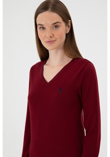 U.s. Polo Assn. Kadın Bordo Kazak /triko 50313590-vr014 Bordo