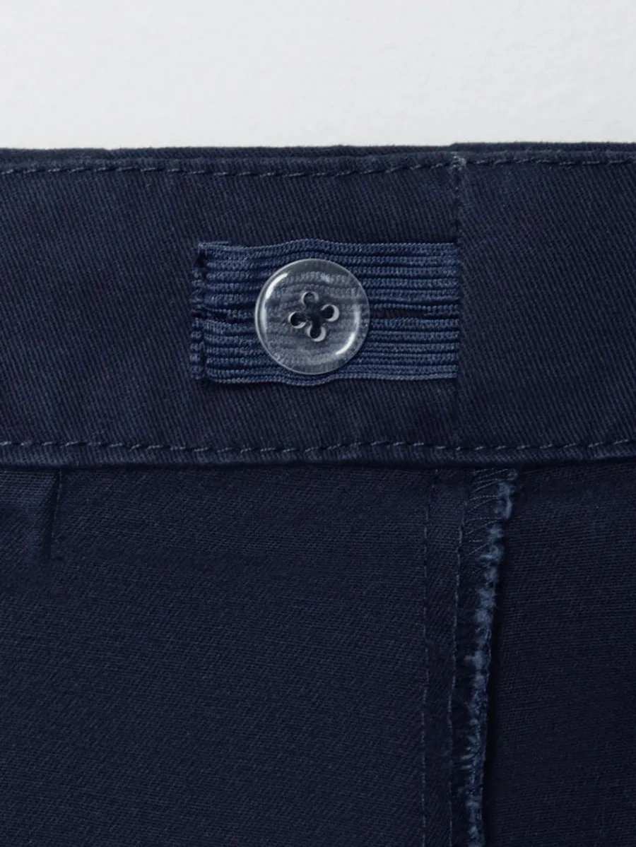 Sela Okul İçin Kemerli Fırfırlı Kısa Tweed Etek. 432694471 Mavi