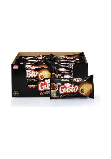 Gusto Kruvasan Çikolatalı 30 Gram 24 Adet (1 Kutu)