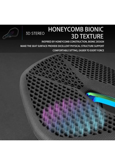 Sones Promend Sd-577 Bisiklet Petek Biyonik Yapılı Sele İçi Boş Çelik Yay Nefes Alabilen Konforlu Sele, Beden: M Siyah Yüzey Renkli Kabuk Tabanı