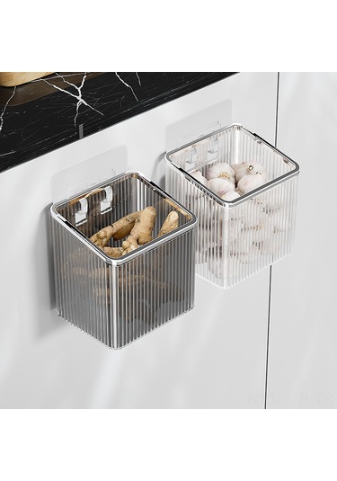 Geeroyoo Banyo Duş Odası Makyaj Tuvalet Mendil Depolama Kutusu - Deliksiz Duvar Takımı Ev Kullanıma Uygun Siyah Gri Gümüş Renkli Dolap Gri - Siyah