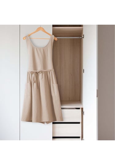 Homyl Pamuklu Mutfak Önlüğü Şef Makinede Yıkanabilir Kolsuz Haki