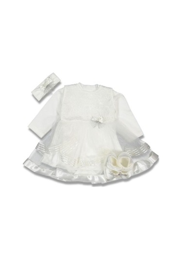 Kurdele Detaylı Kız Mevlüt Set Ekru