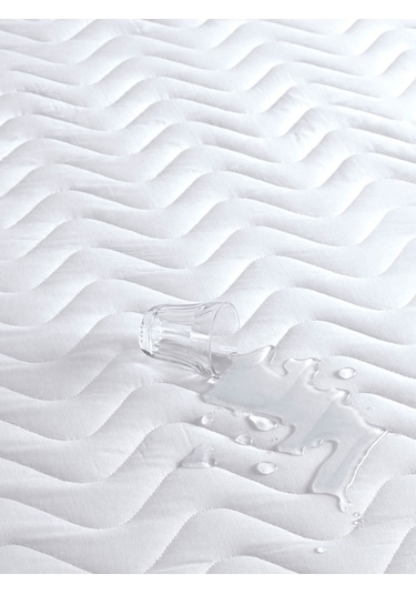 Kapitone Fitted Su Geçirmez Sıvı Geçirmez Alez Yatak Koruyucu Yatak Alezi Beyaz