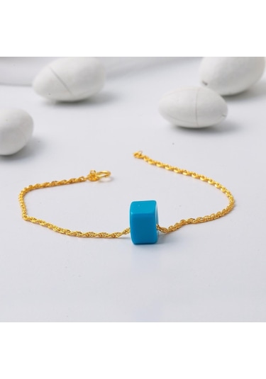 Bilezikci  Burma 14 Ayar Altın Zincir Bileklik BLISS14K20813 Sarı Altın