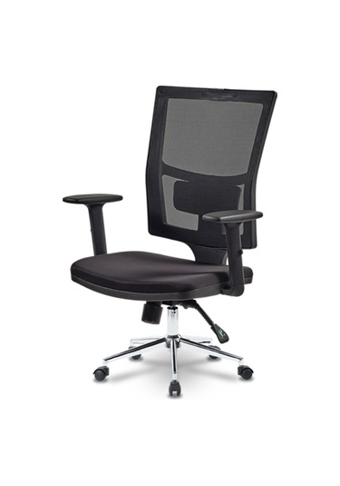 Ofiscombin Fileli Metal Ayaklı Ofis Müdür Makam Yönetici Çalışma Koltuğu Siyah Lizbonc200