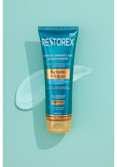 Restorex Keratin & Argan Onarıcı Saç Bakım Kremi 250 Ml - Yıpranmış Ve Hasar Görmüş Saçlar