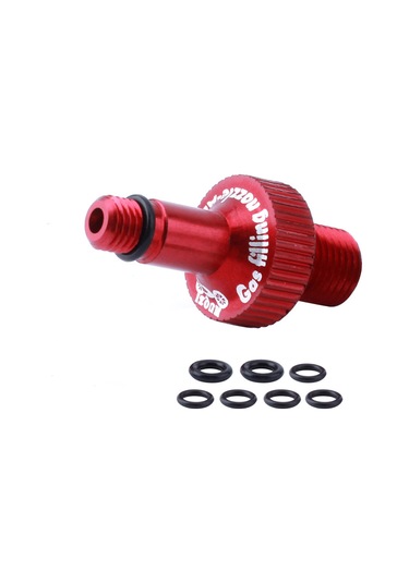 Qingmipy 7075 Alyüminyum Mtb Arka Amortisör Gaz Adaptörü - Rockshox/dt Swiss/marzocchi Uyumlu, Ifp Basınçlandırma, Kırmızı