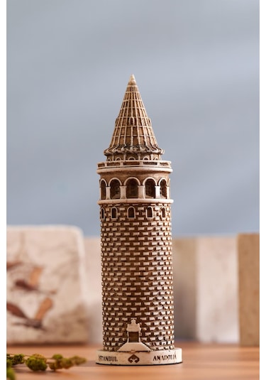 Galata Kulesi Mermerit Eskitme Küçük Boy