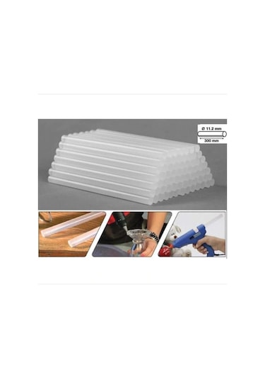 Kalın Silikon Çubuk Sıcak Silikon Tabanca Mumu 30 Cm 11.2 Mm 10 Adet