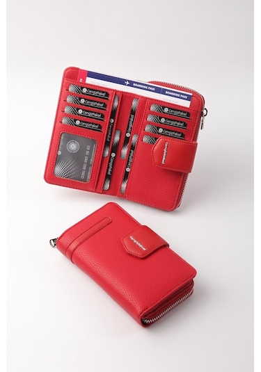 Cengiz Pakel 65256M Kadın Orta Boy Cüzdan Kırmızı