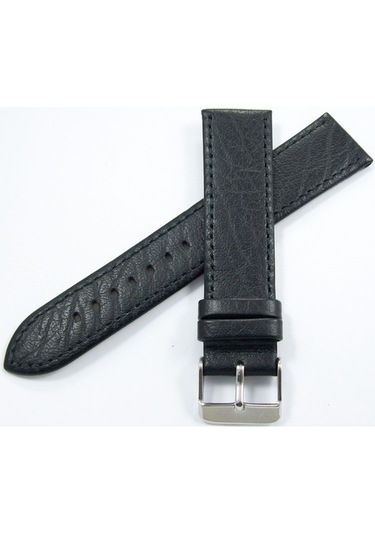 Bizon Deri Saat Kayışı 22Mm Siyah Daralan Klasik Saat Kordonu Inc
