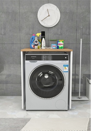 Enda Home Çamaşır Makinesi Dolabı 89x65 Cm Beyaz Atlantik Çam