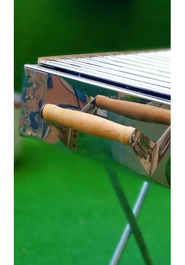 Paslanmaz Katlanabilir Ayaklı Mangal 50 Cm