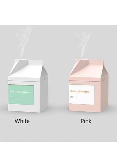 Geeksen Milk Box Şeklinde Usb Ev Ofis Kullanıma Uygun Ultrasonik Buharlaştırıcı, 50ml/saat Buhar Miktarı, Sessiz Çalışma, İki Modlu Nemlendirici
