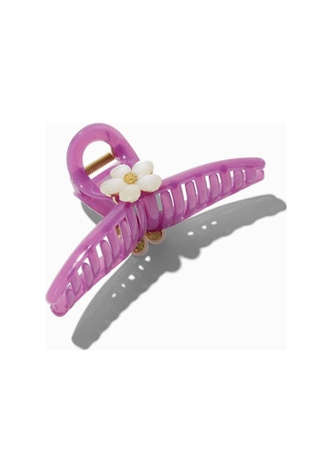 Claire's Çiçekli Mandal Toka Mor