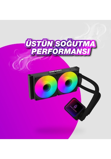 Game Master 2 Fanlı Argb 240mm Watercooler Siyah Sıvı Soğutma
