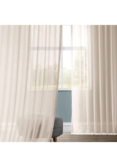 Evdepo Home Kullanıma Hazır Keten Tül Perde (541075355)