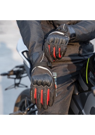 Novahub Kışlık Su Geçirmez Motosiklet Eldiveni - Sıcak Tutan Polyester Mikrofiber Eldiven