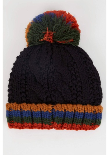 DeFacto Erkek Bebek Ponponlu Örgü Bere C8593A524WNNV112 Lacivert