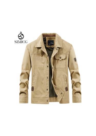 Şık, Rahat, Bol Kesimli, Büyük Beden, Hafif Erkek Ceketi Haki