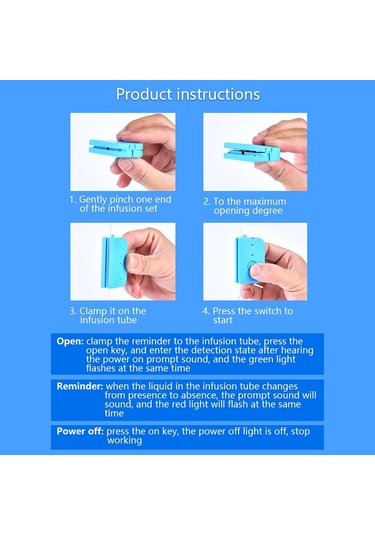 Sones 5 Adet Bjysy-001 İnfüzyon Hatırlatma Alarm Sensörü Monitörü Hastane Güvenliği Mor